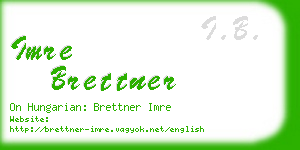 imre brettner business card